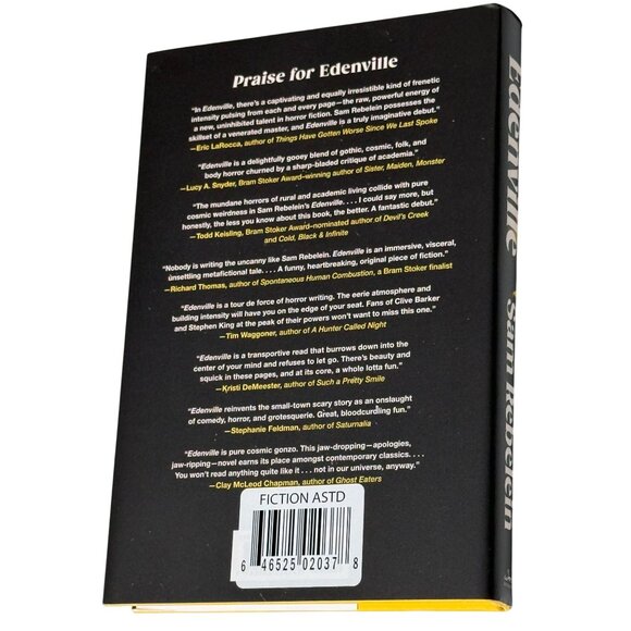 Edenville Hardcover Horror Book Sam Rebelein 2023 First Edition - Picture 2 of 3